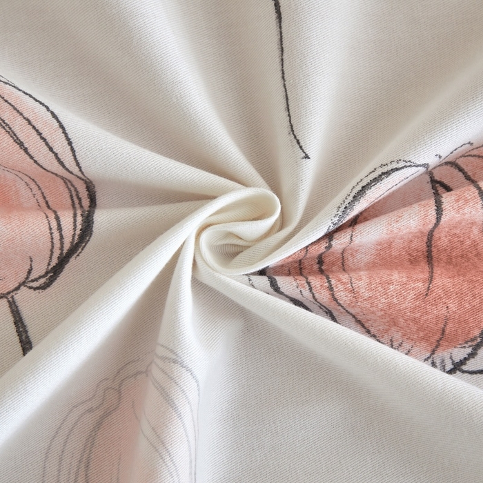 91家纺网 家纺一手货源 找家纺 沐白家居 2025新款全棉生态磨毛四件套遇见你-粉