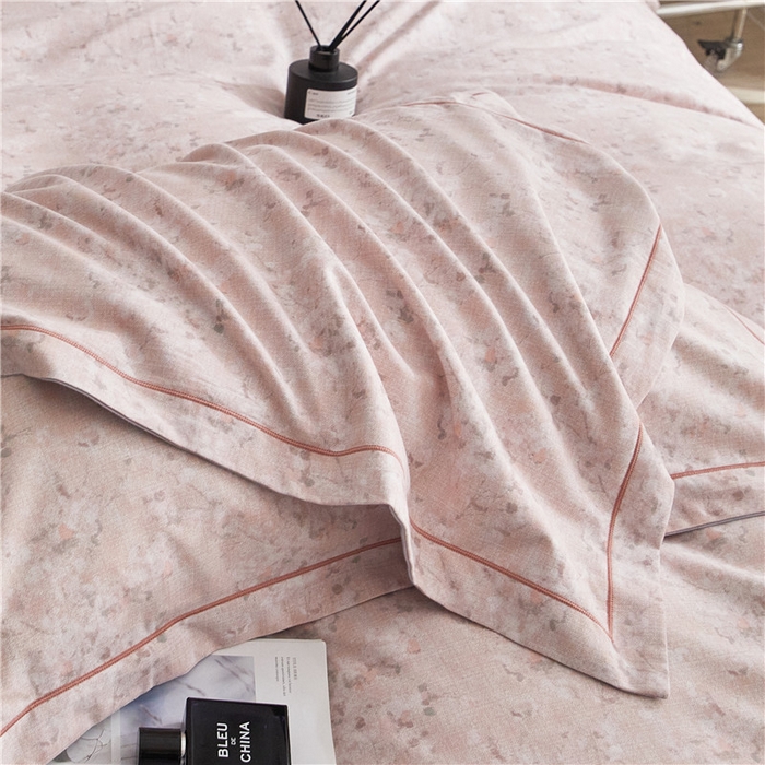 91家纺网 家纺一手货源 找家纺 沐白家居 2025新款全棉生态磨毛四件套贝拉-粉