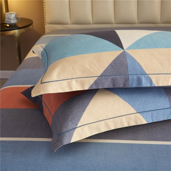 91家纺网 家纺一手货源 找家纺 沐白家居 2025新款全棉生态磨毛四件套溢彩