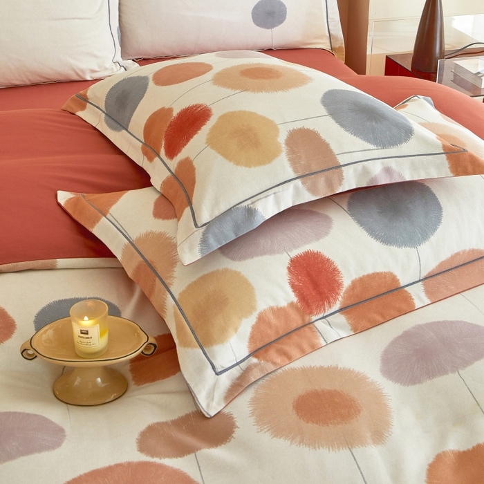 91家纺网 家纺一手货源 找家纺 沐白家居 2025新款全棉生态磨毛四件套蒸蒸日上