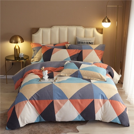 沐白家居 2025新款全棉生态磨毛四件套溢彩