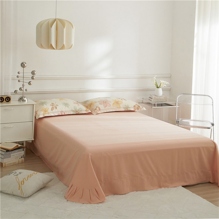 91家纺网 家纺一手货源 找家纺 沐白家居 2025新款全棉生态磨毛四件套向阳