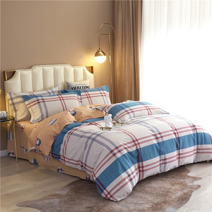 91家纺网 家纺一手货源 找家纺 沐白家居 2025新款全棉生态磨毛四件套时光幻影