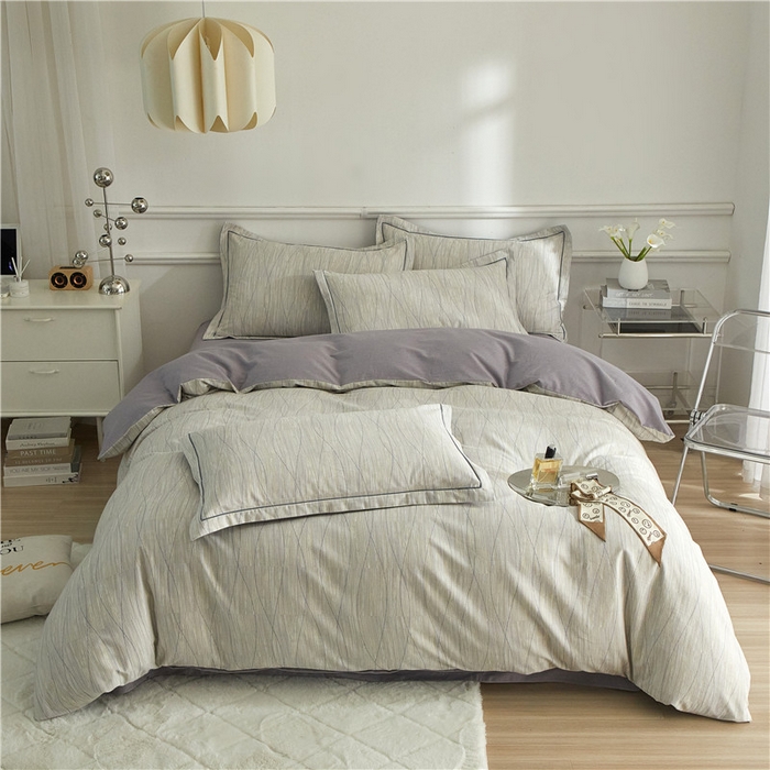 91家纺网 家纺一手货源 找家纺 沐白家居 2025新款全棉生态磨毛四件套寻意