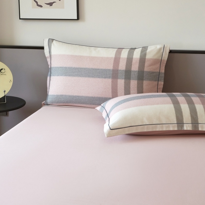 91家纺网 家纺一手货源 找家纺 沐白家居 2025新款全棉生态磨毛四件套寻山-豆沙