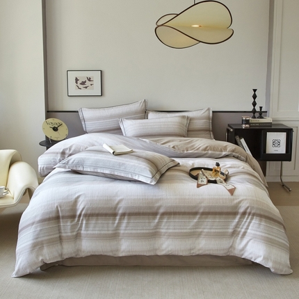 沐白家居 2025新款全棉生态磨毛四件套光遇-咖