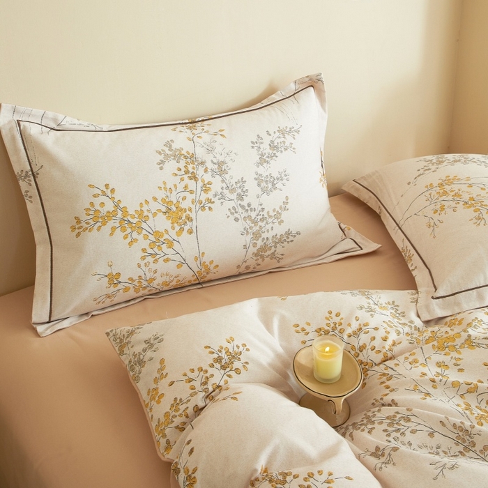 91家纺网 家纺一手货源 找家纺 沐白家居 2025新款全棉生态磨毛四件套境禾-玉