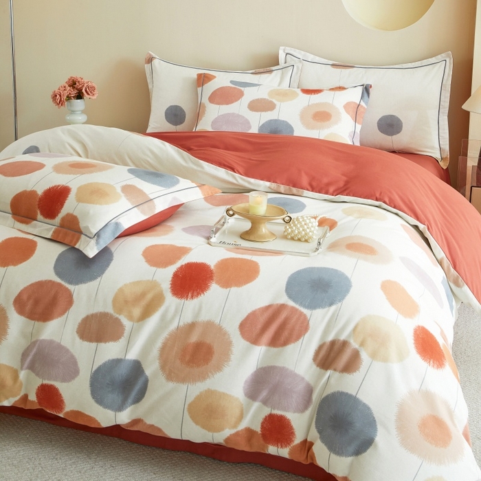 91家纺网 家纺一手货源 找家纺 沐白家居 2025新款全棉生态磨毛四件套蒸蒸日上