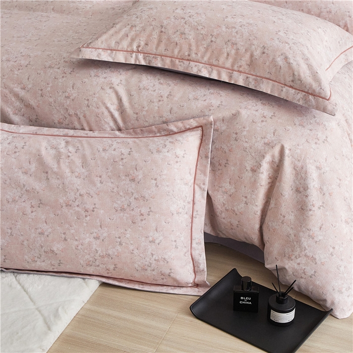 91家纺网 家纺一手货源 找家纺 沐白家居 2025新款全棉生态磨毛四件套贝拉-粉