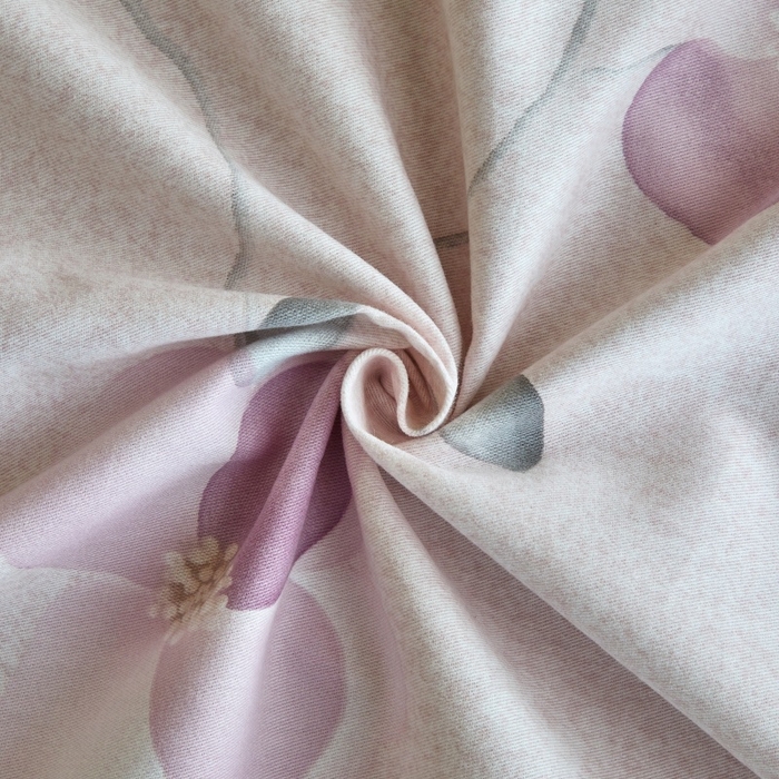 91家纺网 家纺一手货源 找家纺 沐白家居 2025新款全棉生态磨毛四件套春暖花开-紫