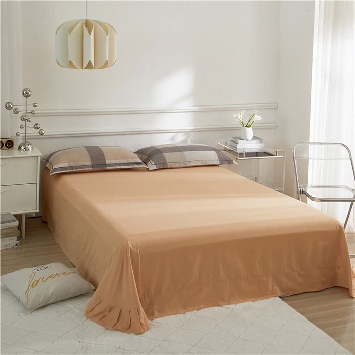 91家纺网 家纺一手货源 找家纺 沐白家居 2025新款全棉生态磨毛四件套罗马