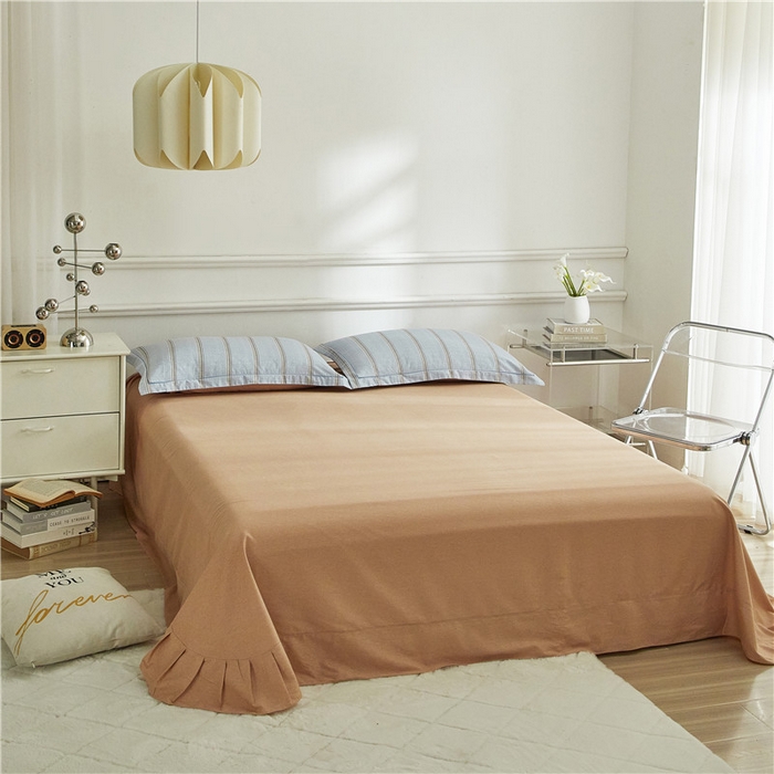 91家纺网 家纺一手货源 找家纺 沐白家居 2025新款全棉生态磨毛四件套妆海-兰