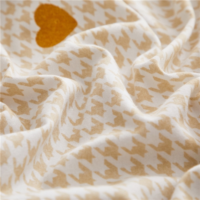 91家纺网 家纺一手货源 找家纺 沐白家居 2025新款全棉生态磨毛四件套旺财多多-米