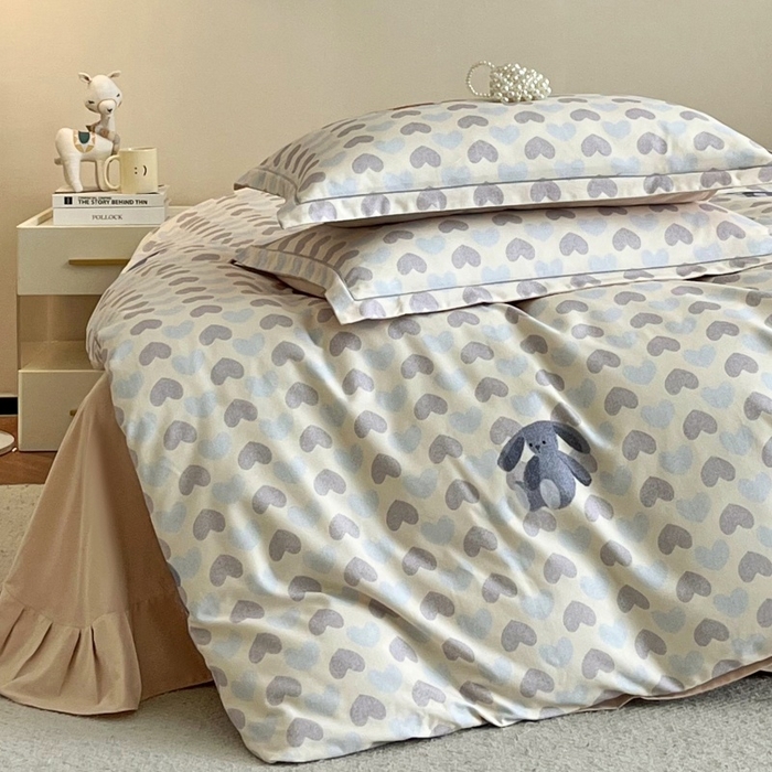 91家纺网 家纺一手货源 找家纺 沐白家居 2025新款全棉生态磨毛四件套悠闲午后