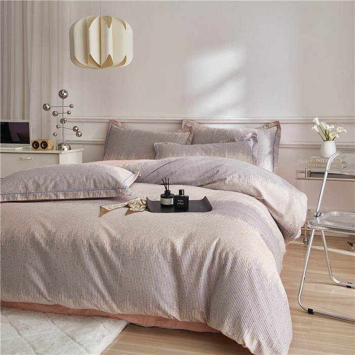 91家纺网 家纺一手货源 找家纺 沐白家居 2025新款全棉生态磨毛四件套森文