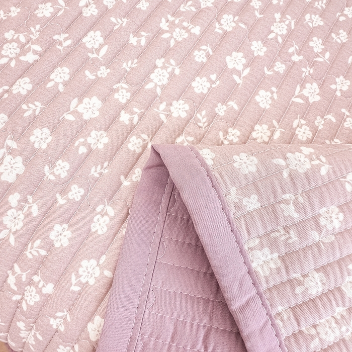 91家纺网 家纺一手货源 找家纺 橘夏家纺 2025新款全棉床盖三件套 野樱苏打～紫