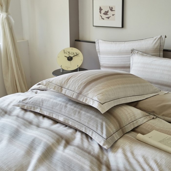 91家纺网 家纺一手货源 找家纺 沐白家居 2025新款全棉生态磨毛四件光遇-咖