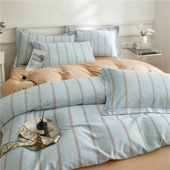 91家纺网 家纺一手货源 找家纺 沐白家居 2025新款全棉生态磨毛四件套妆海-兰