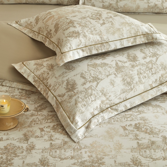 91家纺网 家纺一手货源 找家纺 沐白家居 2025新款全棉生态磨毛四件套浮生