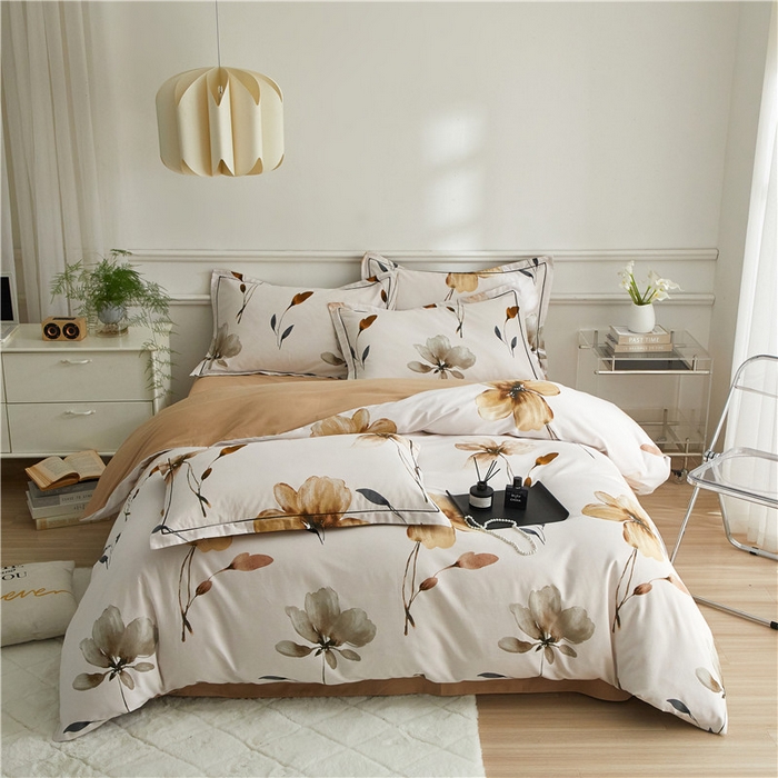 91家纺网 家纺一手货源 找家纺 沐白家居 2025新款全棉生态磨毛四件套知晓