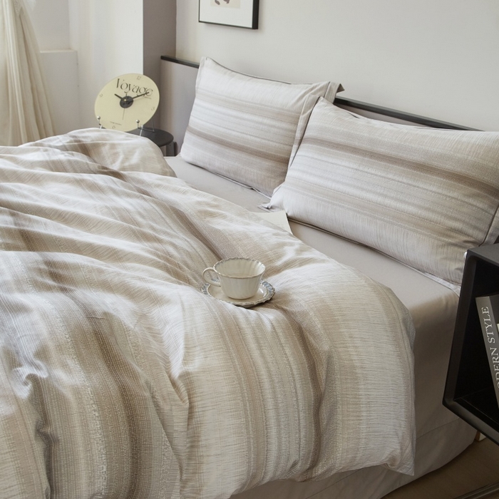 91家纺网 家纺一手货源 找家纺 沐白家居 2025新款全棉生态磨毛四件光遇-咖