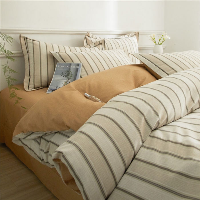 91家纺网 家纺一手货源 找家纺 沐白家居 2025新款全棉生态磨毛四件套容枫