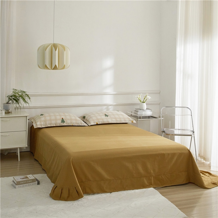 91家纺网 家纺一手货源 找家纺 沐白家居 2025新款全棉生态磨毛四件套圣诞序曲