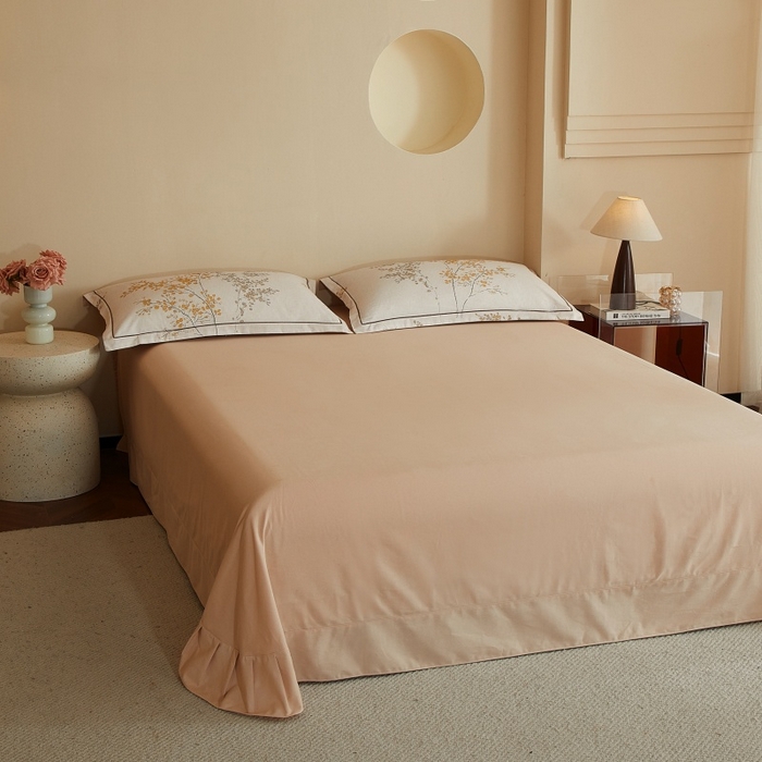 91家纺网 家纺一手货源 找家纺 沐白家居 2025新款全棉生态磨毛四件套境禾-玉