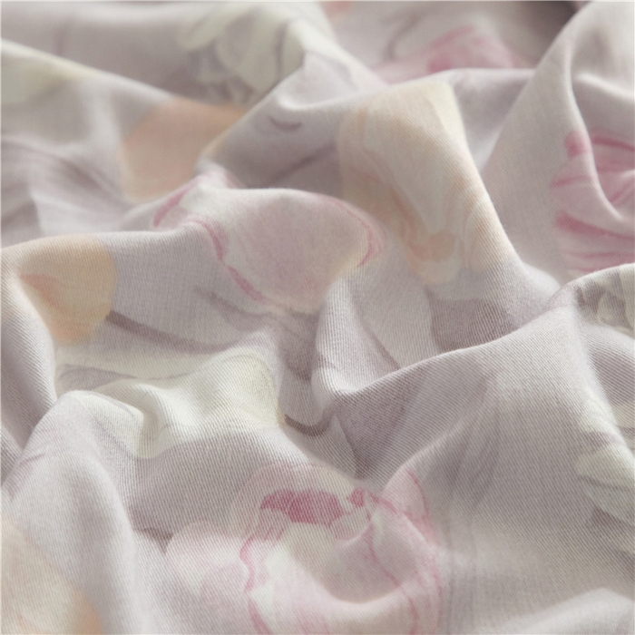 91家纺网 家纺一手货源 找家纺 沐白家居 2025新款全棉生态磨毛四件套盛世颜-灰