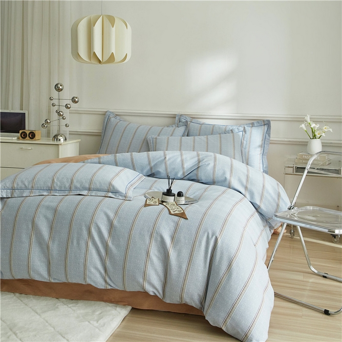 91家纺网 家纺一手货源 找家纺 沐白家居 2025新款全棉生态磨毛四件套妆海-兰