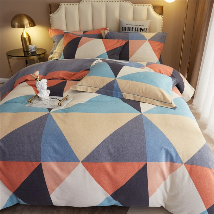 91家纺网 家纺一手货源 找家纺 沐白家居 2025新款全棉生态磨毛四件套溢彩