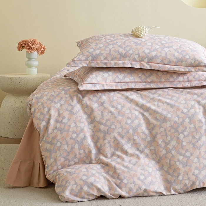 91家纺网 家纺一手货源 找家纺 沐白家居 2025新款全棉生态磨毛四件套花畔