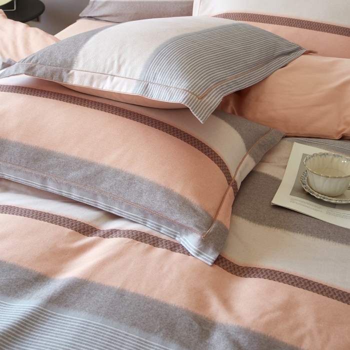 91家纺网 家纺一手货源 找家纺 沐白家居 2025新款全棉生态磨毛四件套云栖-玉