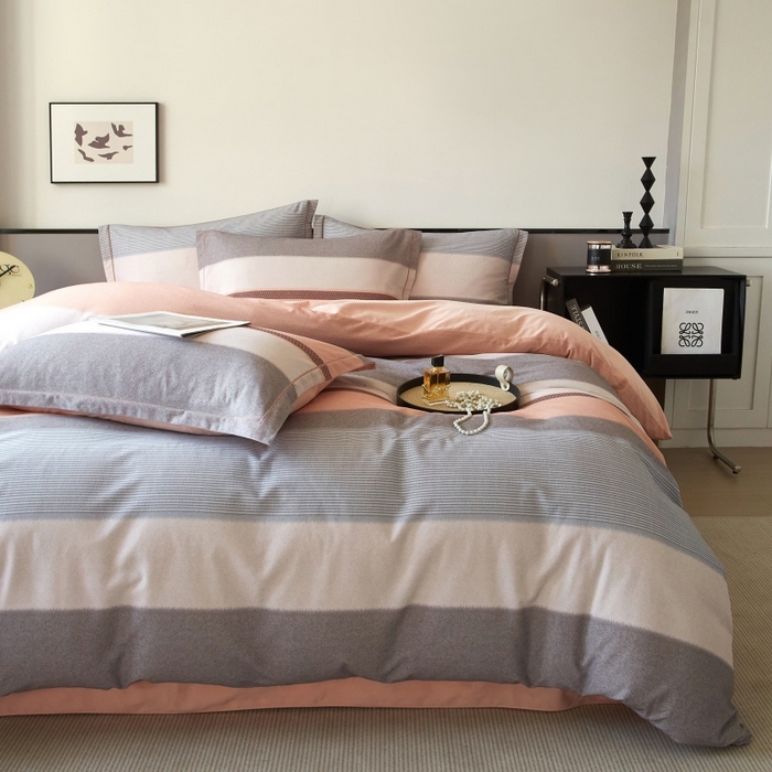 91家纺网 家纺一手货源 找家纺 沐白家居 2025新款全棉生态磨毛四件套云栖-玉