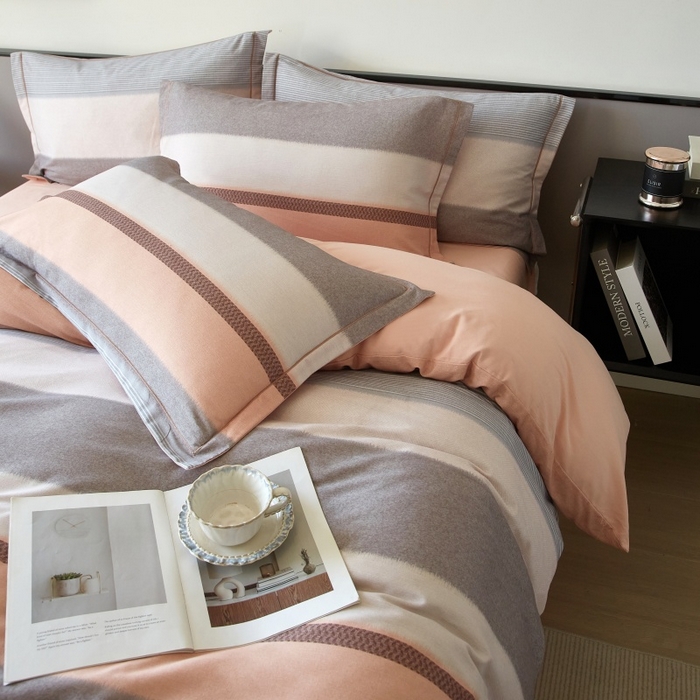 91家纺网 家纺一手货源 找家纺 沐白家居 2025新款全棉生态磨毛四件套云栖-玉