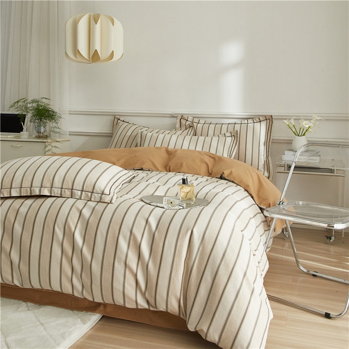 91家纺网 家纺一手货源 找家纺 沐白家居 2025新款全棉生态磨毛四件套容枫