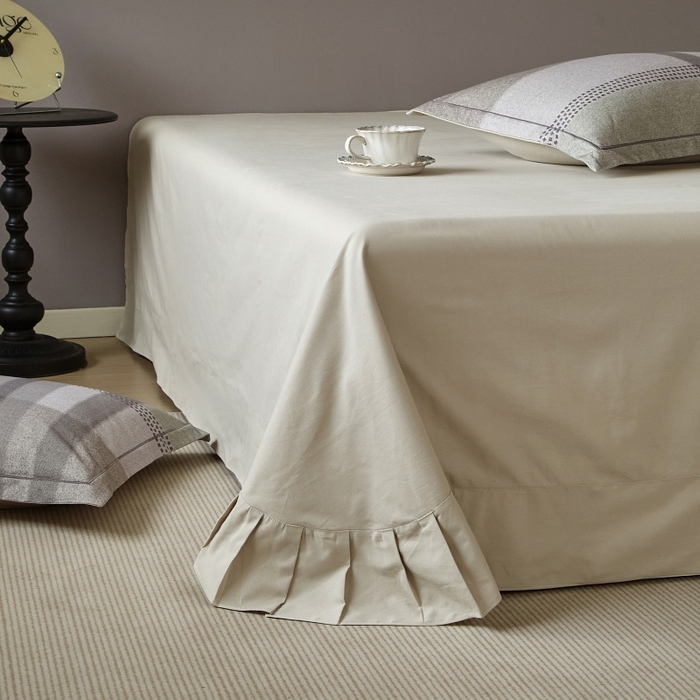 91家纺网 家纺一手货源 找家纺 沐白家居 2025新款全棉生态磨毛四件套云途-灰