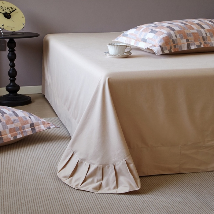 91家纺网 家纺一手货源 找家纺 沐白家居 2025新款全棉生态磨毛四件套凌川-驼