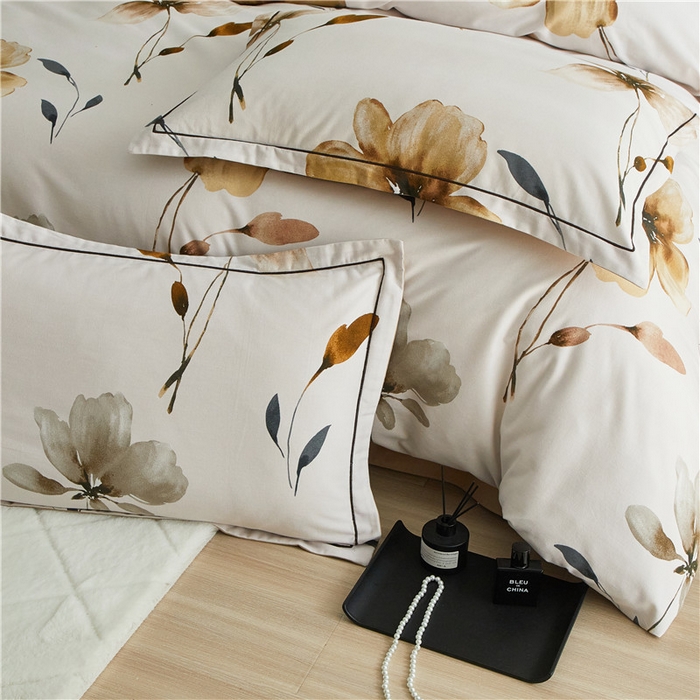 91家纺网 家纺一手货源 找家纺 沐白家居 2025新款全棉生态磨毛四件套知晓