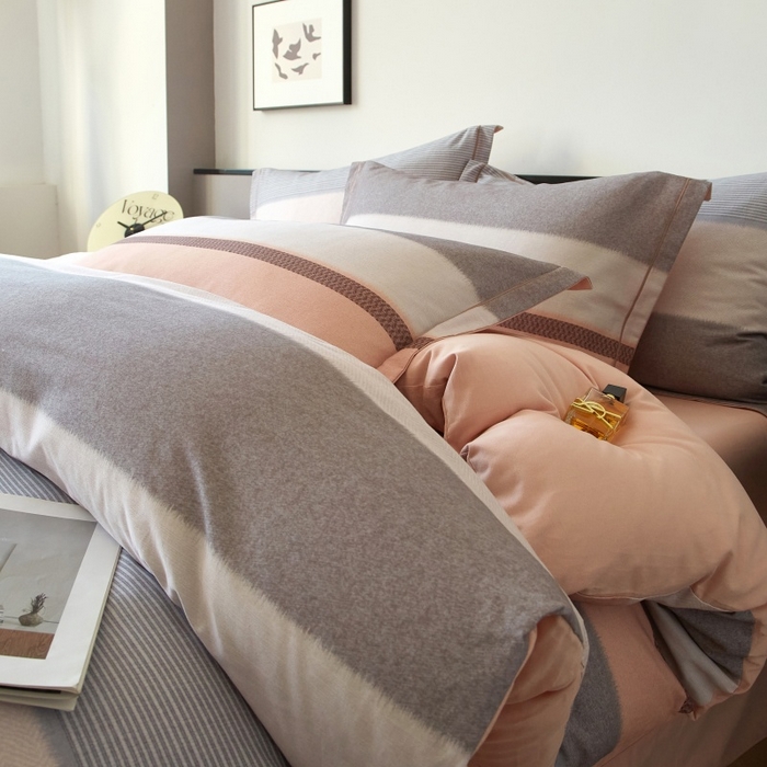 91家纺网 家纺一手货源 找家纺 沐白家居 2025新款全棉生态磨毛四件套云栖-玉