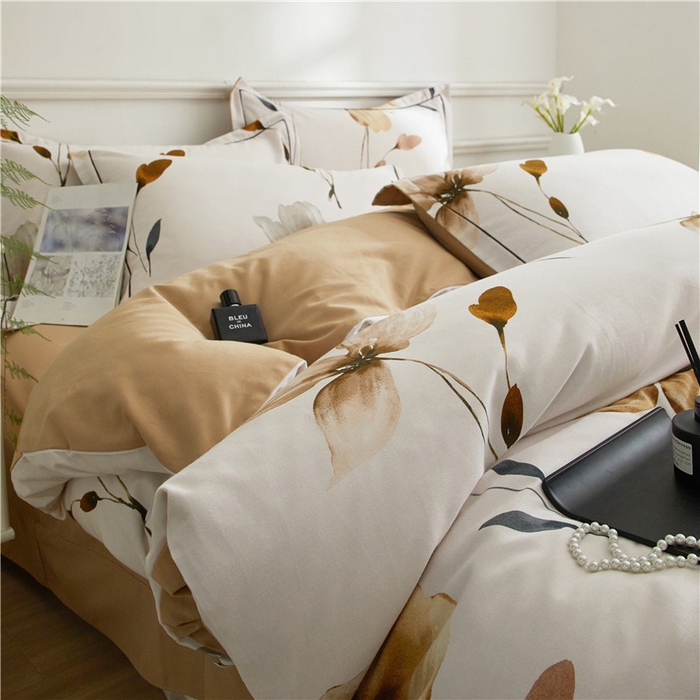 91家纺网 家纺一手货源 找家纺 沐白家居 2025新款全棉生态磨毛四件套知晓