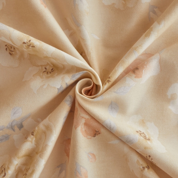 91家纺网 家纺一手货源 找家纺 沐白家居 2025新款全棉生态磨毛四件套嫣然-桔