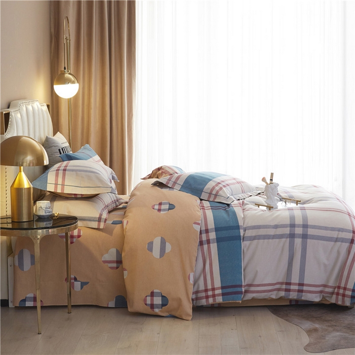 91家纺网 家纺一手货源 找家纺 沐白家居 2025新款全棉生态磨毛四件套时光幻影