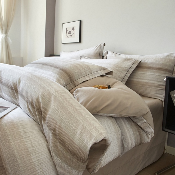 91家纺网 家纺一手货源 找家纺 沐白家居 2025新款全棉生态磨毛四件光遇-咖