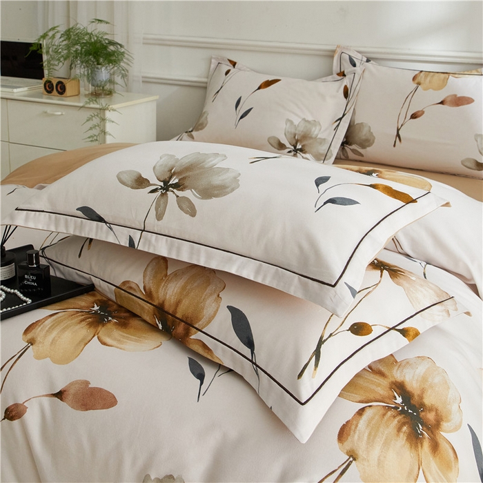 91家纺网 家纺一手货源 找家纺 沐白家居 2025新款全棉生态磨毛四件套知晓