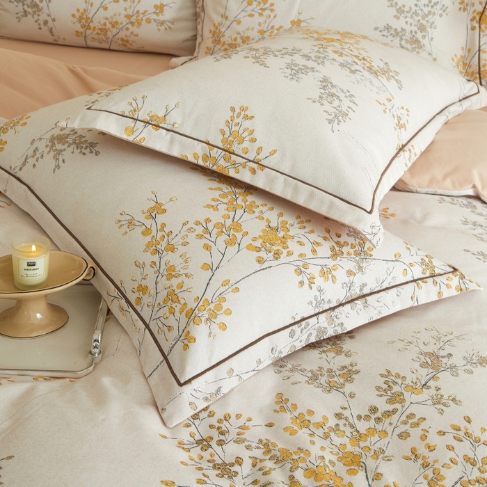 91家纺网 家纺一手货源 找家纺 沐白家居 2025新款全棉生态磨毛四件套境禾-玉