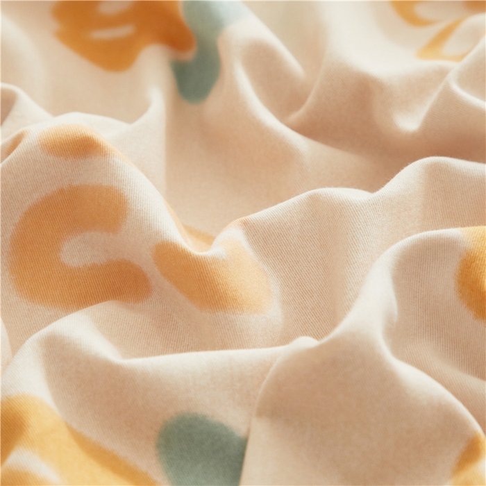 91家纺网 家纺一手货源 找家纺 沐白家居 2025新款全棉生态磨毛四件套童心郁兔-桔