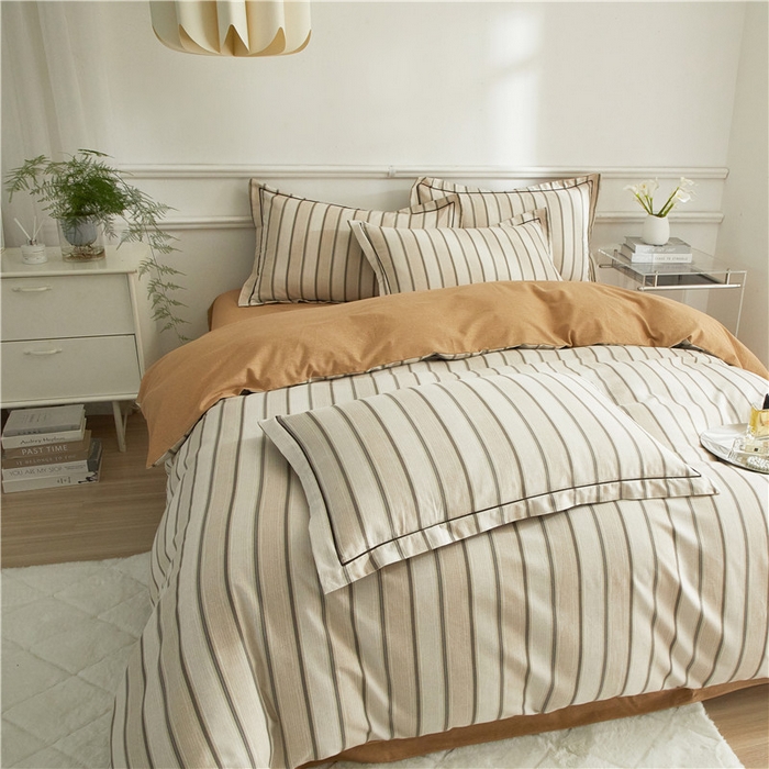 91家纺网 家纺一手货源 找家纺 沐白家居 2025新款全棉生态磨毛四件套容枫