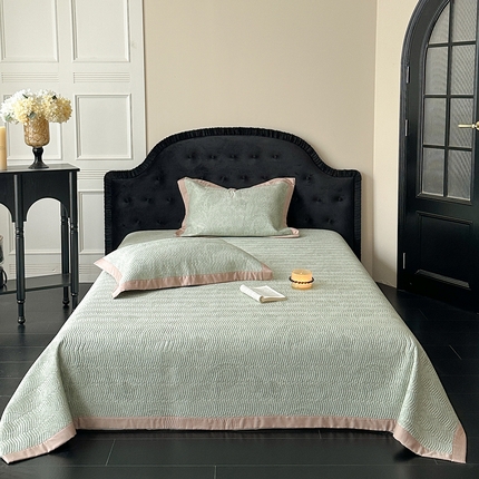 麦伦家居 2025新款双面莫代尔天丝床盖 香岛巴黎