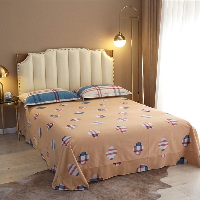 91家纺网 家纺一手货源 找家纺 沐白家居 2025新款全棉生态磨毛四件套时光幻影